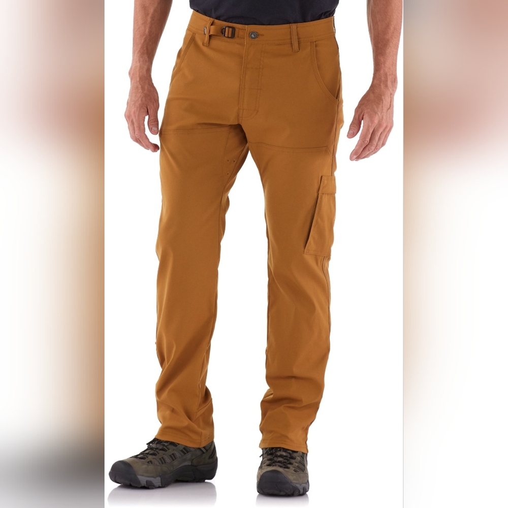 Prana stretch Zion Men's Rusty Brown Convertible Outdoor Pants 34x32 Straight